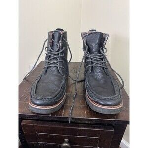 TOMS Men’s Searcher Boot Black Leather Insulated 9.5